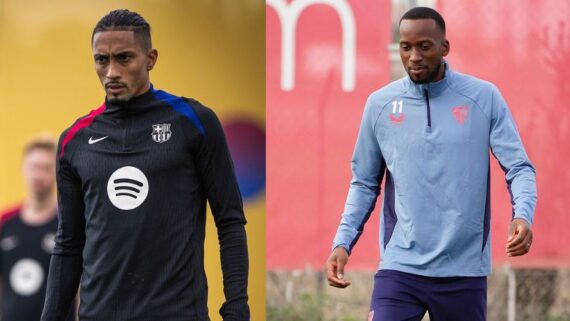 Jogadores das equipes (foto: Divulgação / Barcelona - Sevilla )