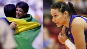 Bebeto, tetracampeão mundial com a Seleção Brasileira, e Tandara, campeã olímpica, são candidatos a vereador (foto: Alberto Escalda/EM/D.A Press e FIVB/Divulgação)