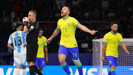 Brasil é o maior campeão da história da Copa do Mundo de Futsal (foto: Fifa/Divulgação)