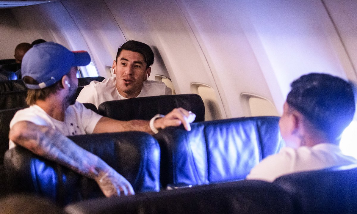 Jogadores do Cruzeiro em viagem (foto: Gustavo Aleixo/Cruzeiro)