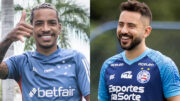 Matheus Pereira, do Cruzeiro, e Everton Ribeiro, do Bahia (foto: Montagem de fotos de Gustavo Aleixo/Cruzeiro e Letícia Martins/Bahia)