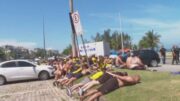 Torcedores do Peñarol foram presos no Rio de Janeiro (foto: Reprodução)