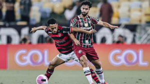 O Flamengo enfrentou o Fluminense, nesta quinta-feira (17/10) pelo Brasileirão. Veja como o Jogada10 avaliou a performance dos Rubro-Negros, que perderam por 2 a 0 - Foto: Marcelo Cortes/Fluminense - Crédito: 