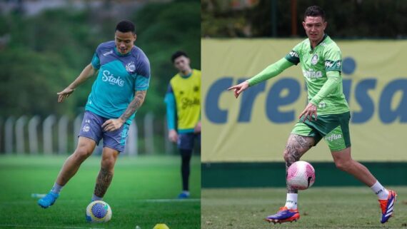 Jogadores em treino (foto: Divulgação / Fernando Alves/ECJ - Cesar Greco/Palmeiras)