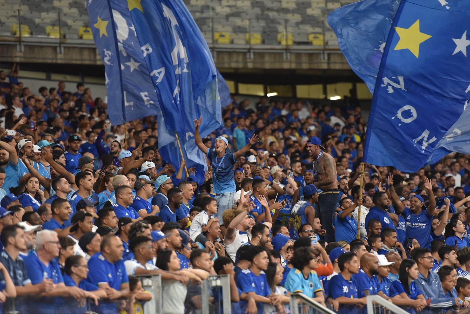 Torcida do Cruzeiro em jogo no Mineirão (foto: Ramon Lisboa/EM D.A Press)