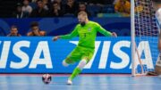 Goleiro Willian em ação durante final entre Brasil e Argentina (foto: Leto Ribas/CBF)