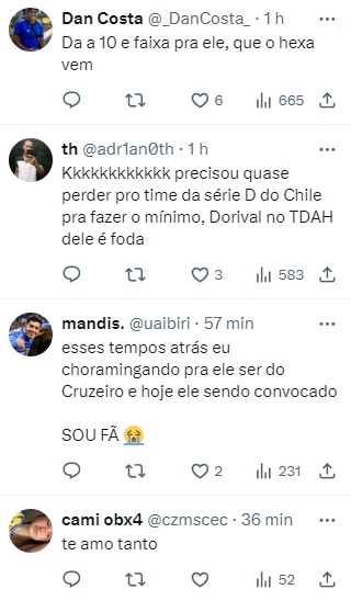 Torcedores do Cruzeiro reagem à convocação de Matheus Pereira