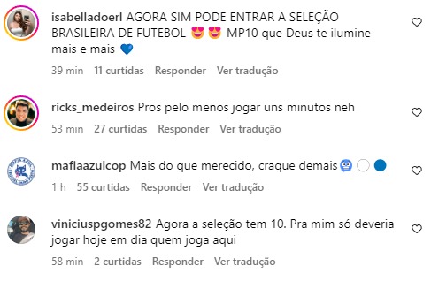 Torcedores do Cruzeiro reagem à convocação de Matheus Pereira