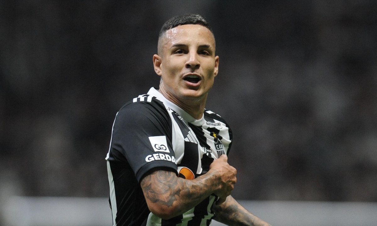 Arana comemora gol em Atlético x Vasco (foto: Alexandre Guzanshe/EM/D.A Press)