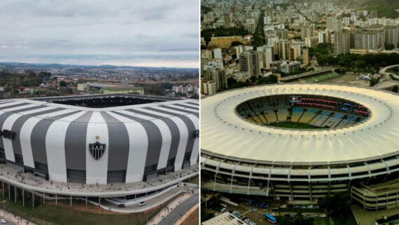 Arena MRV e Maracanã recebem a final da Copa do Brasil (foto: Estevam Costa/Especial para o EM e Maracanã/Divulgação)