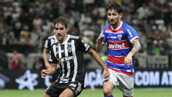 No primeiro turno, Atlético e Fortaleza empataram na Arena MRV, por 1 a 1 (foto: Edésio Ferreira/EM/D.A Press)