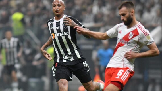 Lance do jogo entre Atlético e River pela Libertadores (foto: Alexandre Guzanshe/EM/D.A Press)