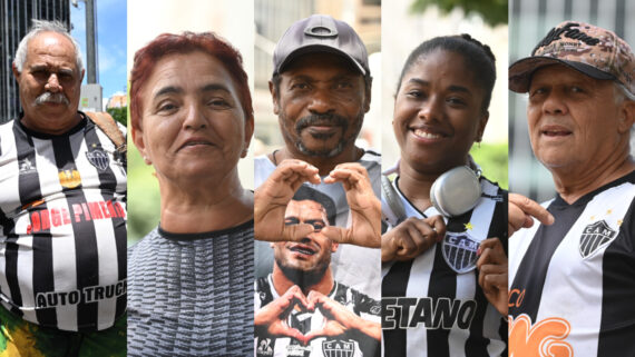 Centro de BH amanheceu inundado de camisas do Atlético nesta quarta-feira (30/10) (foto: Leandro Couri/EM/D.A Press)