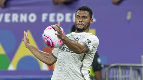 Caio Maia durante estreia pelo Atlético (foto: Pedro Souza/Atlético)