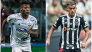 Hércules, do Fortaleza, e Fausto Vera, do Atlético (foto: Leonardo Moreira/Fortaleza e Pedro Souza/Atlético)