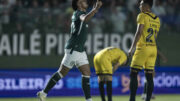 Jogador do Goiás comemorando gol (foto: Heber Gomes/ Agif/Gazeta Press)