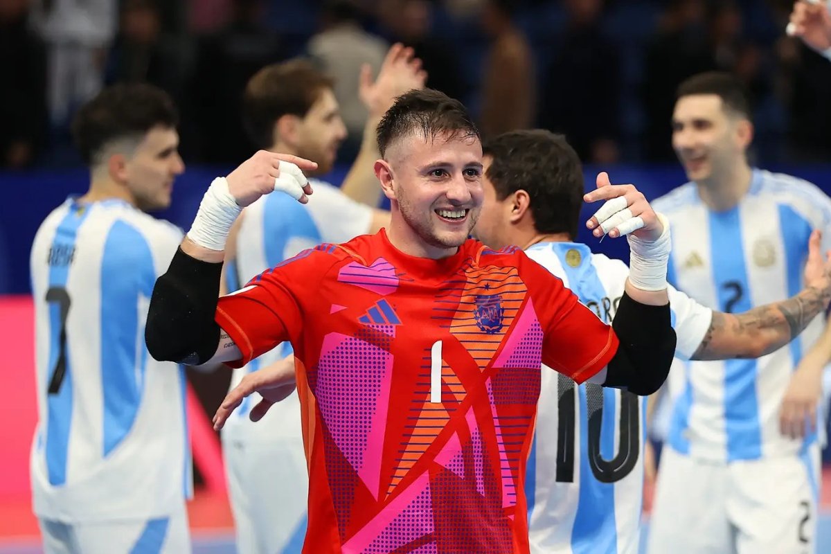 Nico Sarmiento, goleiro da Seleção Argentina de Futsal (foto: Divulgação / Fifa)