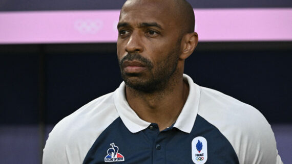 Thierry Henry foi treinador da França na Olimpíada de Paris 2024 (foto: Philippe LOPEZ / AFP)