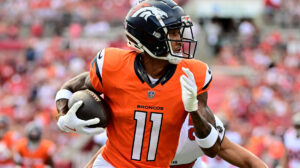 Josh Reynolds em ação pelo Denver Broncos na NFL - Crédito: 