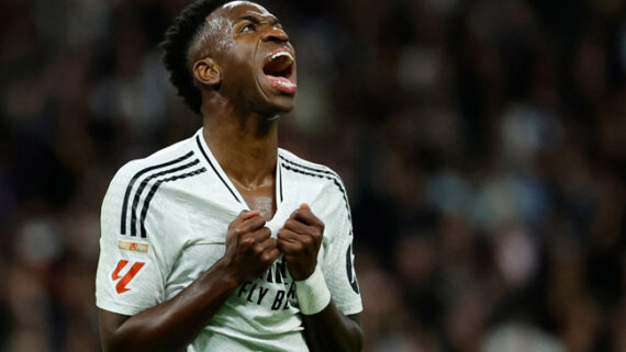 Vini Jr, atacante brasileiro do Real Madrid (foto: OSCAR DEL POZO/AFP)