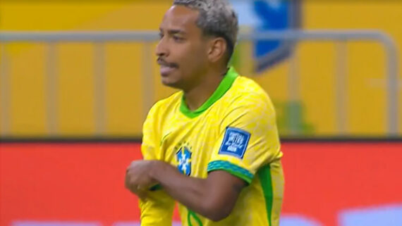 Matheus Pereira pela Seleção Brasileira (foto: Reprodução/TV Globo)