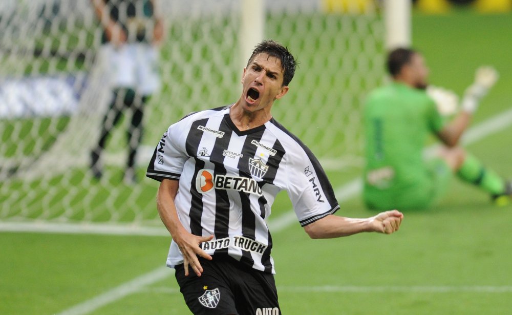 Nacho Fernández comemora gol pelo Atlético diante do América em 2021 (foto: Alexandre Guzanshe/EM/D.A Press)