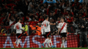 Jogadores do River Plate, rival do Atlético na Libertadores (foto: Luis Robayo/AFP)