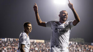 Jogadores do Santos comemorando (foto: Divulgação / Santos)