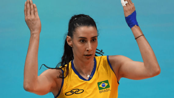 Sheilla Castro, ex-jogadora de vôlei (foto: Kirill Kudryavtsev/AFP)