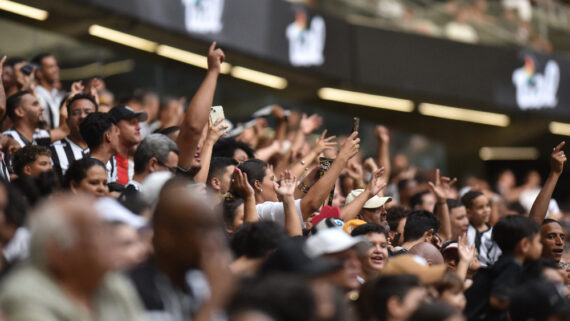 Torcedores do Atlético durante duelo contra o Vitória na Arena MRV (foto: Ramon Lisboa/EM/D.A Press)