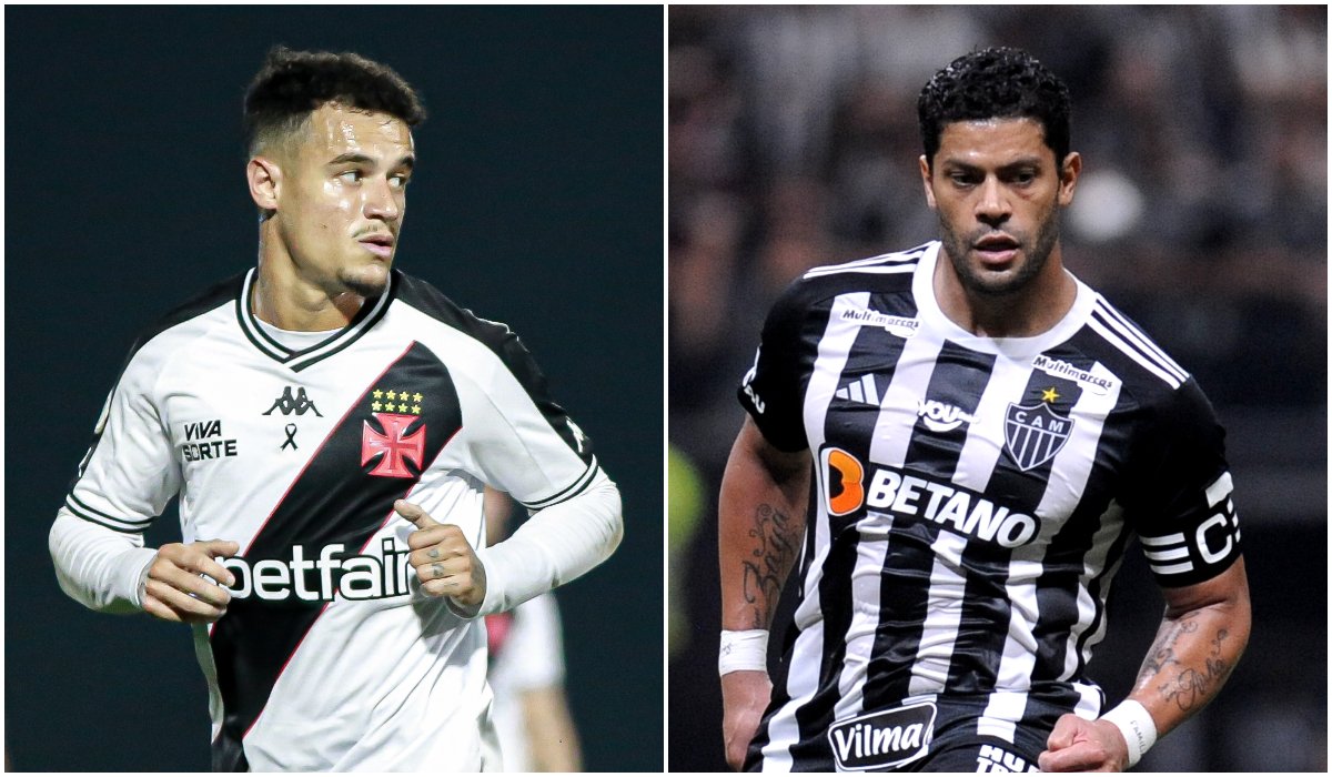Coutinho e Hulk: referências técnicas de Vasco e Atlético, respectivamente (foto: Matheus Lima/Vasco e Alexandre Guzanshe/EM/D.A Press)