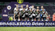 Jogadores do Vasco antes do jogo contra o São Paulo (foto: Matheus Lima/Vasco)