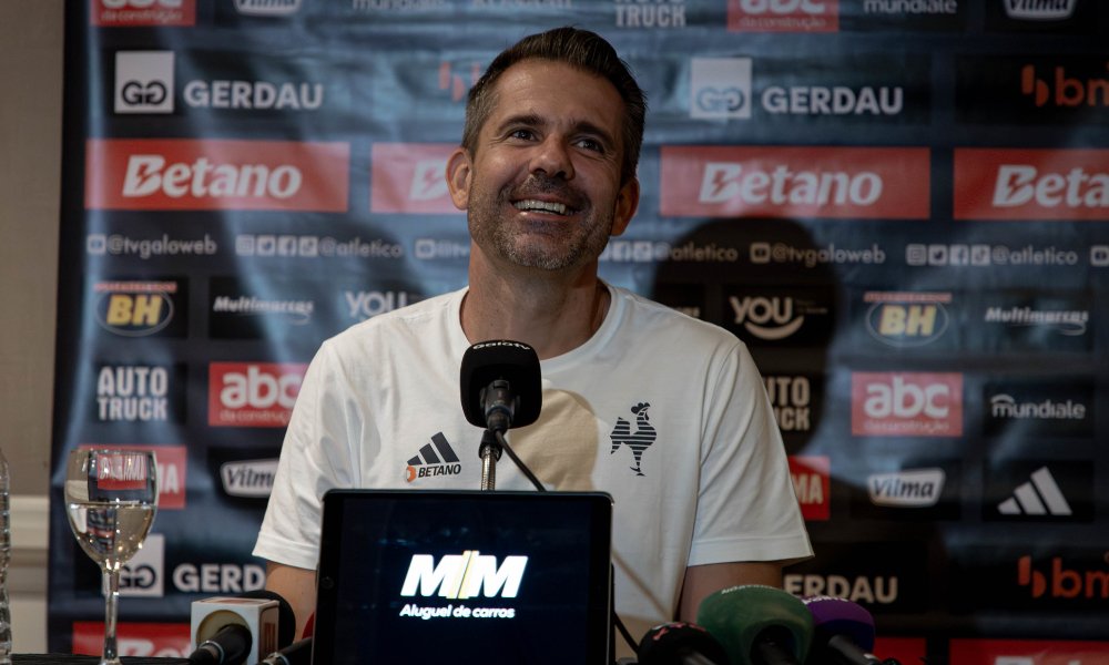 Victor concedeu entrevista após classificação do Atlético à final da Libertadores (foto: Pedro Souza/Atlético)