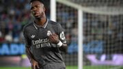 Vinicius Junior comemora gol pelo Real Madrid (foto: Miguel Riopa/AFP )