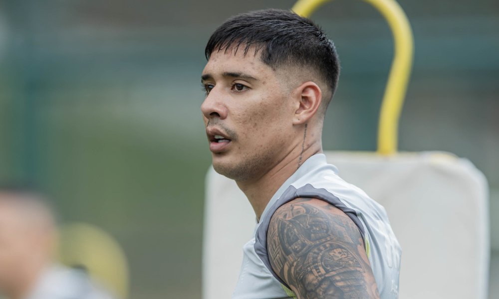 Matías Zaracho durante treinamento com bola no Atlético (foto: Pedro Souza/Atlético)