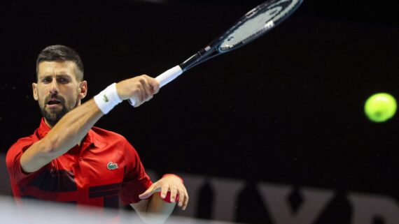 Djokovic venceu a medalha de ouro nos Jogos Olímpicos de Paris 2024 (foto: Fayez NURELDINE / AFP)