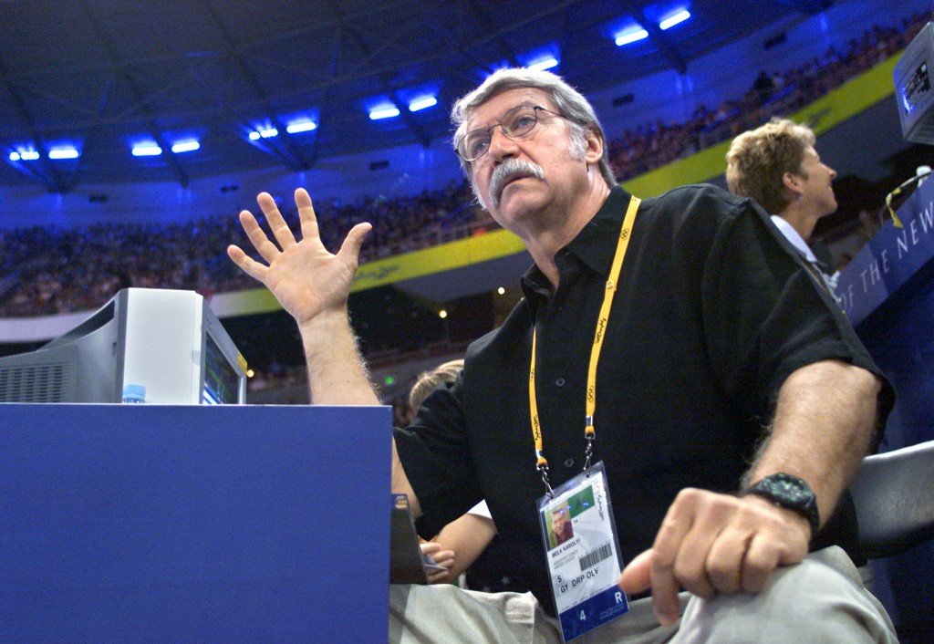 Bela Karolyi, famoso treinador de ginástica (foto: Frederic Brown/AFP)