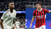 Vinicius Junior, do Real Madrid, e Pulisic, do Milan (foto: Divulgação)