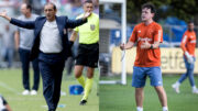 Ramón Díaz e Fernando Diniz (foto: Rodrigo Coca e Gustavo Aleixo/Cruzeiro)