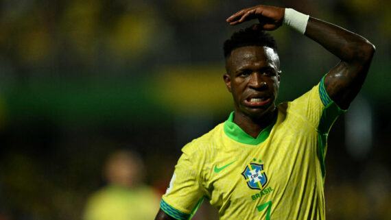 Vini Jr. em jogo do Brasil (foto: AFP)