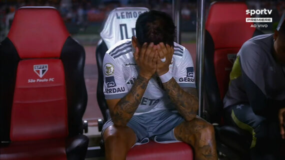 Zaracho chorando (foto: Reprodução SporTV)