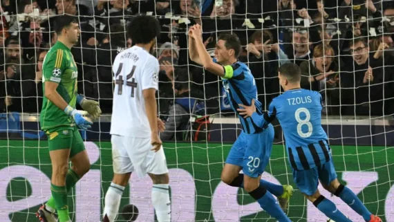 Club Brugge ganhou do Aston Villa pela Liga dos Campeões (foto: NICOLAS TUCAT/AFP)