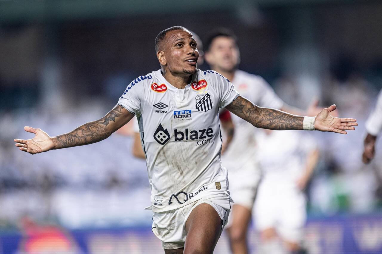 Otero comemora gol do Santos (foto: Divulgação/Santos)