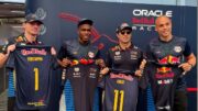 Júlio César participou de ação com pilotos da Red Bull no GP de São Paulo (foto: Redes sociais/Reprodução)