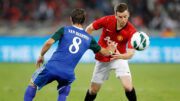 Marnick Vermijl em ação pelo Manchester United em amistoso na África do Sul (foto: ANESH DEBIKY/AFP (18/7/2012))