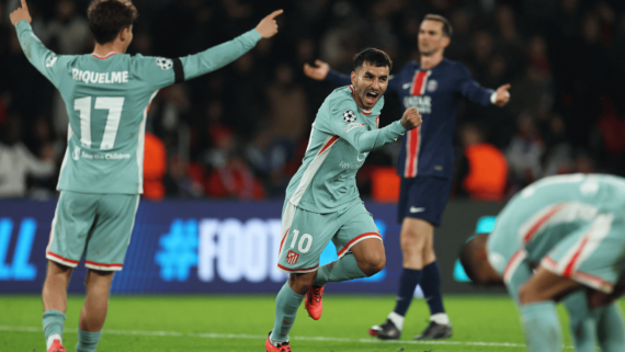 O Atlético de Madrid venceu a segunda na Champions (foto: Franck Fife/AFP)