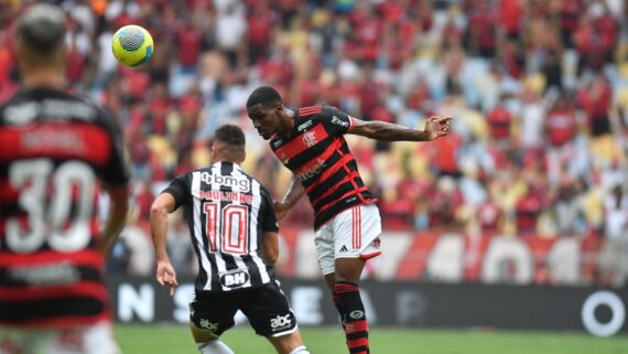 Flamengo venceu o Atlético por 3 a 1 no jogo de ida da final da Copa do Brasil (foto: Alexandre Guzanshe/EM D.A Press)