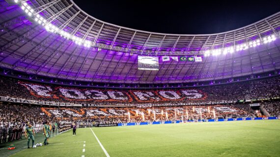 Torcida do Ceará faz mosaico no Castelão (foto: Gabriel Silva / Ceará SC)