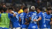 Jogadores do Cruzeiro comemorando gol (foto: Leandro Couri/EM/D.A Press)