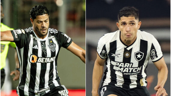 Hulk e Savarino, destaques de Atlético e Botafogo, respectivamente (foto: Montagem com imagens de Pedro Souza/Atlético e Vítor Silva/Botafogo)